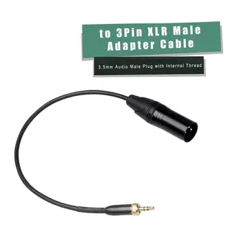 3,5 mm Audio hanstik med indvendigt Gevind til 3Pin XLR han Adapter Kabel til Sony D12/D21 til Sennheiser Trådløse Mikrofoner