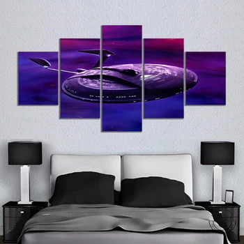 5 Stykke Star Trek HD-Billeder Lærred Kunst Dekorative Malerier Rumskib Plakat Wall Decor Malerier til Hjemmet Indretning