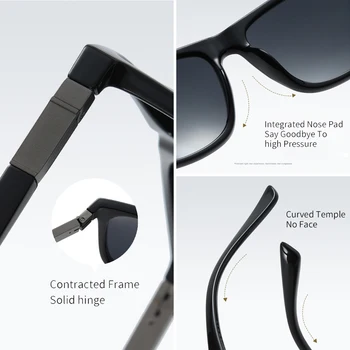 SIMPRECT 2021 Polariserede Solbriller Mænd UV400 Høj Kvalitet Elastisk Templer Vintage-Pladsen Anti-Blænding Driver ' s solbriller Til Mænd