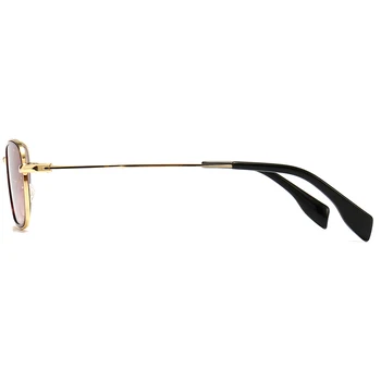 Peekaboo kvindelige små solbriller kvinder firkantet stel af metal classic retro briller mænd 2021 brune guld af høj kvalitet uv400