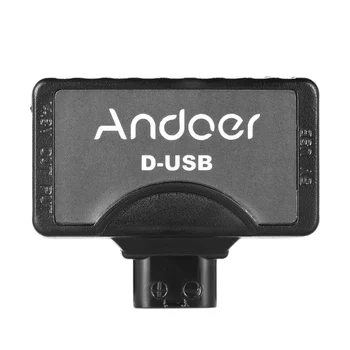 Andoer D-Tap til 5V USB-Adapter Stik til V-Mount Videokamera Kamera Batteri til BMCC Smartphone Skærm