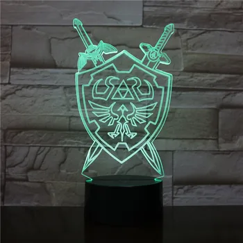 3D-Night Lights bordlampe Anime Spil Pust af den Vilde Visuelle Illusion 3d Led Luces Jul GX2373