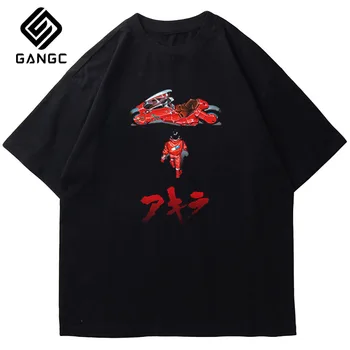 Mænd Japansk Anime T-Shirt Til Sommeren Afslappet Hip Hop Kortærmet Tshirt Tegnefilm Streetwear Vintage Harajuku Akira Synthwave T-Shirt