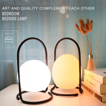 RGBW LED Nat Lys Fjernbetjening bordlampe Kreative soveværelse sengen dekoration atmosfære lampe bærbare opladning farverige