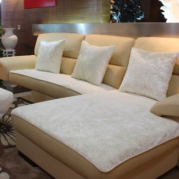 Europæisk stil Four seasons sofa dække Anti-skid læder Blødt håndklæde sofa dækning moderne slipcover skræddersyet L form sofacover