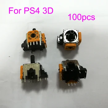 100PCS Oprindelige 3D-Rocker Analog Joystick Udskiftning Gul til PlayStation 4 PS4 Trådløse DualShock 4-Controller