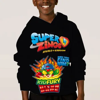 Børn 3D Design Super Zings Hoodie Kids Søde Tegneserie Sweatshirt Dreng Pige Spil Superzings Pullover Harajuku Efterår og Vinter Toppe