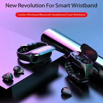 Nyeste M1, Smart Ur pulsmåler Bluetooth Hovedtelefon Fitness Tracker Blodtryk Smartwatch Til IOS Android-Telefon