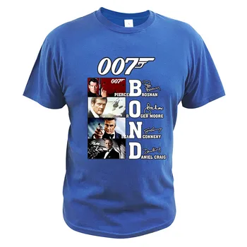 James 007 Tshirt Filmens Bond-T-Shirt 3D-print mode afslappet kortærmet Sommer Toppe Tee Homme Høj Kvalitet oversize t-shirts