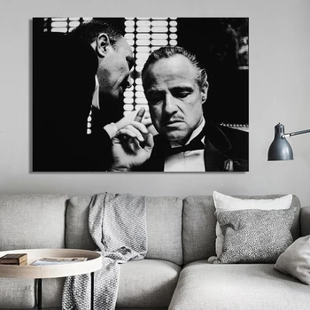 Moderne Film, Plakater og Prints Væg Kunst, Lærred Maleri arlon Brando Godfather Dekorative Billeder til stuen Home Decor