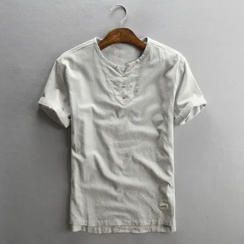Plus Størrelse M-5XL Herre Pullover Sengetøj T-Shirt Mænd kortærmet Sommer Herre Kvalitet Casual T-shirt, Slim fit T-Shirt til Mænd TS-725