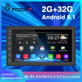 Podofo 2 din Android 9.1 Bil Radio GPS-Multimedia-Afspiller 2din Universal Til Volkswagen Nissan, Hyundai Kia toyota LADA Ford Honda