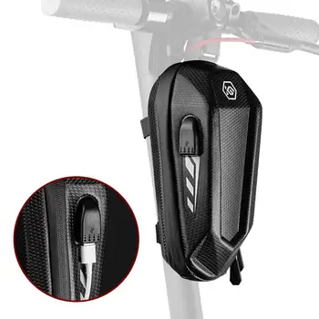 Scooter styrtaske Hard Shell Foran Hængende Bag El-Scooter Taske Indbygget USB-stik Stor Kapacitet PU vandafvisende