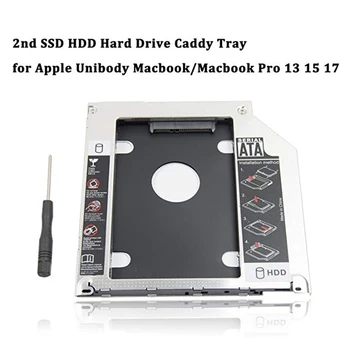 Harddisk Caddy Skuffe 9,5 mm Universal SATA 2nd HDD med en SSD HD Kabinet Harddisk Caddy Tilfælde Bakken, for 9,5 mm Bærbar CD / DVD-ROM