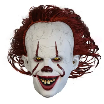 Joker Pennywise Maske Stephen King er Det Horror Cosplay Latex LED Masker Hjelm Skræmmende Klovn Halloween Fest Kostume, Rekvisitter, Masker
