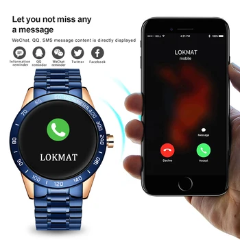 LIGE Ny Herre smart ur mænd Vandtæt sport For iPhone pulsmåler blodtryk funktion smartwatch Fitness tracker