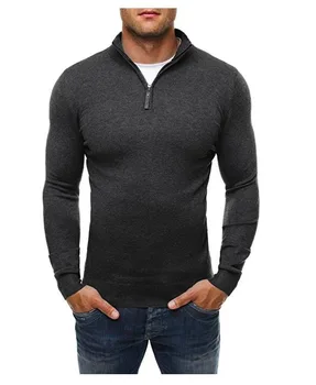 MRMT 2021 Helt Nye herre Sweatshirts Fritid Lynlås Mode Solid Farve Pullover til Mandlige Høj krave Sweater Sweatshirt