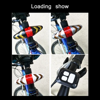 Blottere Cykel-Baggrundsbelysning Genopladelige USB-baglygte blinklys Lommelygte USB-Kabler Fjernbetjening