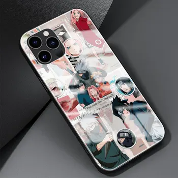 Hærdet Glas Phone Case For iPhone 12 Mini-11 Pro X XS Antal XR SE 2020 7 8 6 6S Plus Naruto Uzumaki Tegnefilm Dække Coque Funda