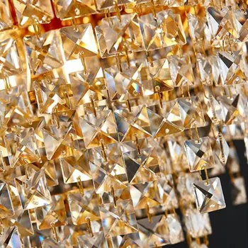 Manggic moderne luksus lysekrone hjem dekoration lampe belysning stue lamper guld krystal hængende led lysekroner