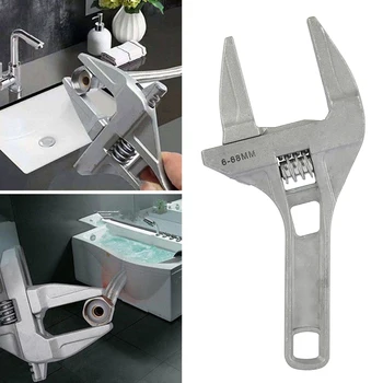 Skruenøgle Aluminium Legering store gaffelnøgle Universal Nøgle Reparation Værktøj til Vand, Rør Skrue Badeværelse