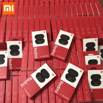 5 stykker/masse Oprindelige Redmi Airdots 2 Xiaomi Airdots S TWS 5.0 Bluetooth Headset Voice Control mini Sport Earbuds Mikrofon HD