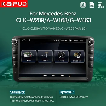 Kapud Android 10 Car Multimedia-Afspiller Radio Stereo Til Mercedes Benz W209 8