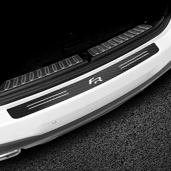 FR Logo Emblem Bilens Bageste Kofanger Kuffert Protector Sticker Carbon Fiber til Seat Ibiza, Ateca Formentor FR Racing Leon Cupra E-racer
