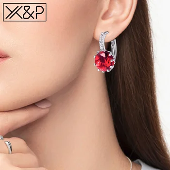 X&S Mode Trendy Geometri Krystal, Guld, Sølv Farve Stud Øreringe til Kvinder Part Luksus Cubic Zirconia Øreringe Smykker Gaver