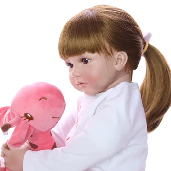 KEIUMI 60 cm Nyfødte Pige Realistisk Reborn Baby Doll Klud Organ 24 Tommer Mode Genfødt Boneca Legetøj Til Småbørn Fødselsdag Gaver