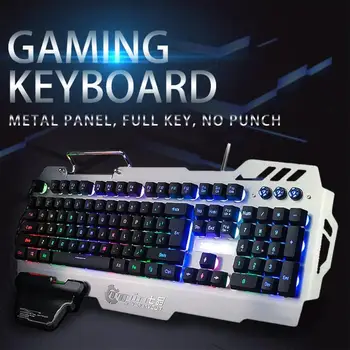 Wired Gaming Mekanisk Tastatur Følelse Baggrundsbelyst Keyboard USBPhone Indehaveren Spil Tastatur til PC Laptop, Desktop russiske OS