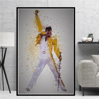 Queen, Freddie Mercury Bohemian Rhapsody Lærred Maleri Moderne Plakat og Print Væg Kunst, Billeder, Stue Indretning Cuadros