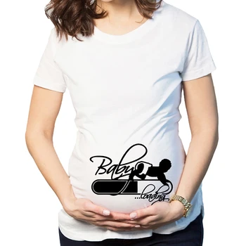 Kærlighed brev Print Kvinder Graviditet T-shirt Tøj Gravid Barsel T-Shirts Sjove Gravide Kvinder Sommer Tees Gravid Toppe