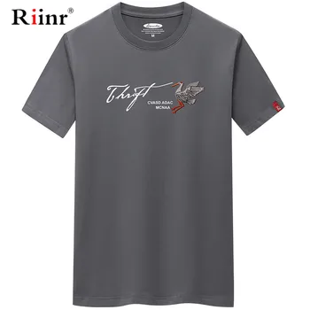 Riinr Mænd er T-shirts, Sommer Mode, Retro Brev Print T-shirt til Mænd Casual Korte Ærmer O-hals Brand T-Shirt Mænd, Tops Tees