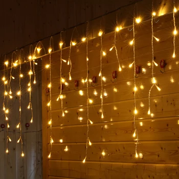4x3/8x3/10x3M Garland LED Curtain lys, Julepynt Bryllup Lys Streng Til Fest Fe Ferie Belysning Udendørs