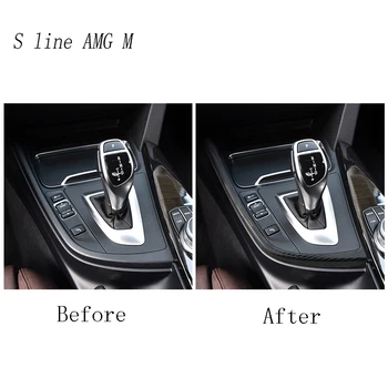 Til BMW 3-serie F30 F32 F34 gt Carbon Fiber Indvendigt Tilbehør Kontrol Gear Shift panel dekorative bånd dækker Klistermærker trim
