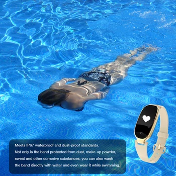 S3 Smart Band trænings-og Armbånd Sport Fitness Tracker Watch Step Counter GPS puls Håndled Smartband for Lady Kvinder Android