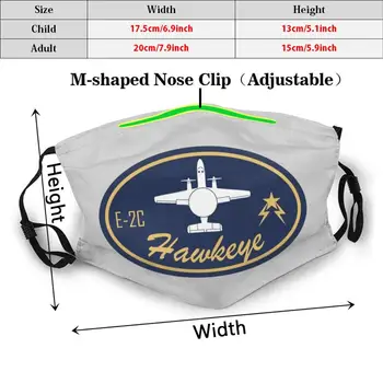 E-2 Hawkeye Voksne Børn Anti Dust Filter Diy Maske Us Navy Navy Fly Naval Aviator E2 Hawkeye Awacs-Navy Flyer Flyve Navy Navy