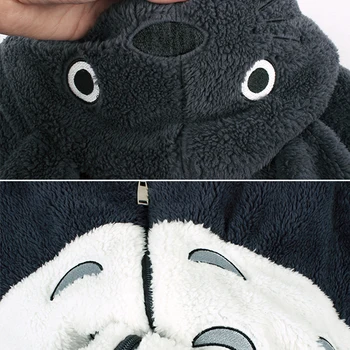 Hætte Sweatshirt Kawaii Totoro Mænd Kvinder Harajuku Blød Plys Hættetrøjer Plus Size Overstørrelse Cosplay Jakke Frakke Løs Sweatshirt