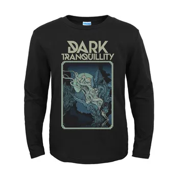 12 design Dark Tranquillity Rock Fashion Brand mænd kvinder fuld lange ærmer shirt i kraftig sort Metal Punk Gotisk stil fitness