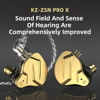 KZ ZSN Pro X Metal Bass Høretelefoner, 1 BADEVÆR+1DD Hybrid Teknologi HIFI-In Ear Monitor Hovedtelefon Øretelefoner Sport støjreducerende Headset
