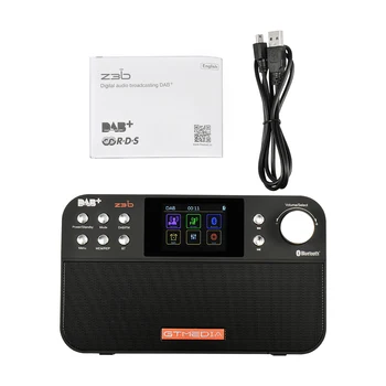 GTMEDIA Z3B Z3 Digital Modtager Transportabel DAB+ Stereo Radio Receptor Med 2,4 Tommer TFT Skærm, Bluetooth Vækkeur