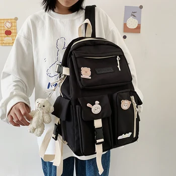 Pigen Søde Rygsæk Kvinder med Stor Kapacitet skoletasker for Teenagere Kvindelige koreanske Harajuku College Rygsæk Kvinde High School Japansk