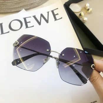 Mode 2020 Dame Poalrized Solbriller Koreansk Stil Bilen Køre Anti Glare Briller Trendy Brand Designer Uindfattede Solbriller