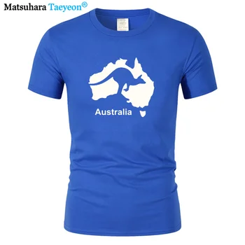 2020 Summer harajuku-Style Short Sleeve T-shirt Kort over Australien Kangaroo Trykt Tshirt Mænd Bomuld Cool Toppe, t-Shirts kæreste gave