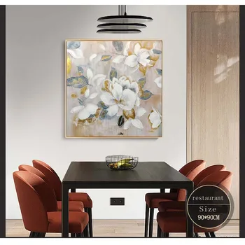 Smukke billeder af blomster til hjemmet vægdekoration Håndlavet abstract olie maleri på lærred kunst plakat til stuen sofa