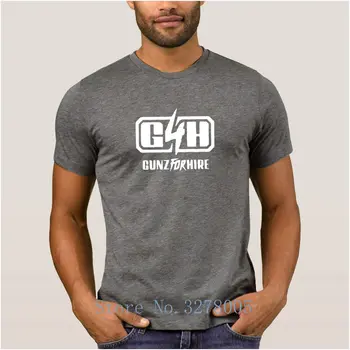 Brand La Maxpa Humor Gunz For Hire Dj Hus T-Shirt 2018 T-Shirt Herre Streetwear Besætning Hals Mænds Tshirt Billige Salg