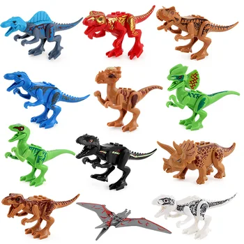 12pcs Jurassic Dinosaur byggesten Dinosaurerne Verden Park Blokke, Mursten Sæt Kids Tidlig Pædagogisk Legetøj For Børn Gaver