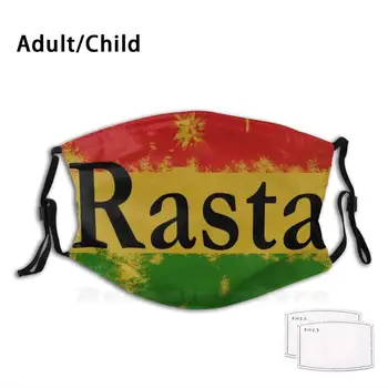 Rasta Farver, Sjove Print Genanvendelige Pm2.2150 Filter Ansigtsmaske Rasta Rasta Jamaicanske Jamaica Dub, Ska Caribbean Island Rasta-Reggae