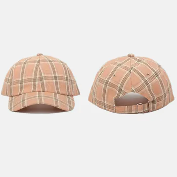 2020 Designer Baseball Cap Kvinder Mænd Plaid Justerbar Buede Visir Hat Snapback Knogle Casquette 6 Panel Far Hat Tartan Skygge Hatte